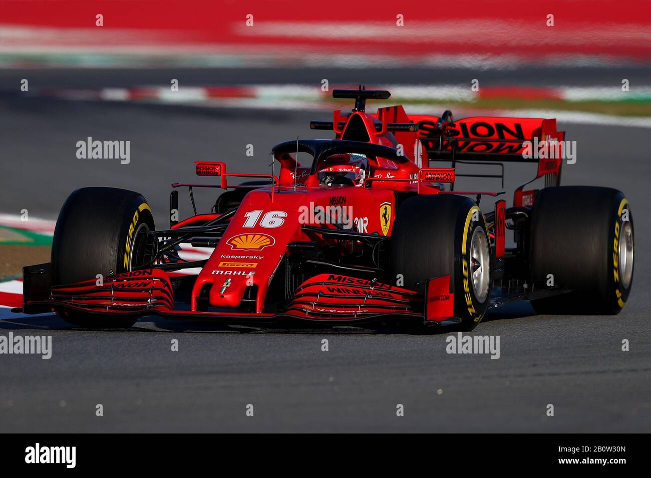 16 Charles Leclerc, Scuderia Ferrari. Formula 1 World Championship 2020, Winter testing days 1 2020 Barcelona, 19-21 febbraio 2020.Foto Federico Ba Foto Stock