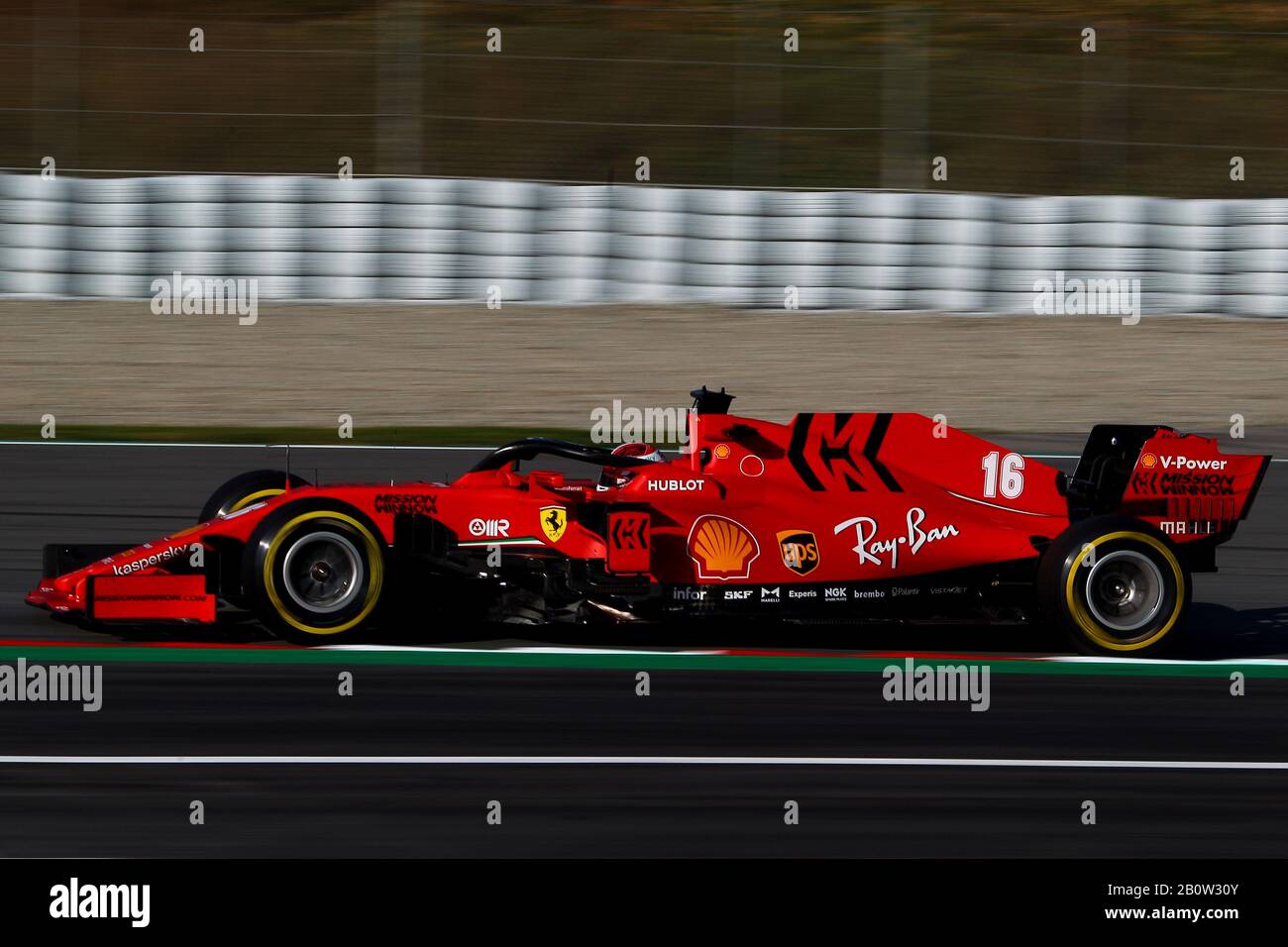 16 Charles Leclerc, Scuderia Ferrari. Formula 1 World Championship 2020, Winter testing days 1 2020 Barcelona, 19-21 febbraio 2020.Foto Federico Ba Foto Stock