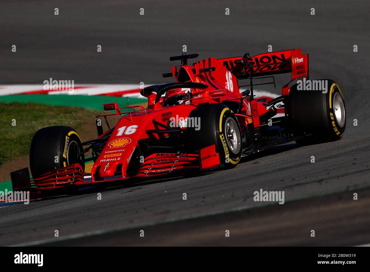 16 Charles Leclerc, Scuderia Ferrari. Formula 1 World Championship 2020, Winter testing days 1 2020 Barcelona, 19-21 febbraio 2020.Foto Federico Ba Foto Stock
