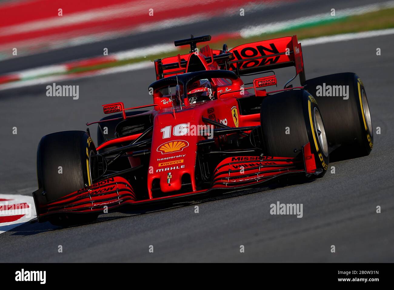 16 Charles Leclerc, Scuderia Ferrari. Formula 1 World Championship 2020, Winter testing days 1 2020 Barcelona, 19-21 febbraio 2020.Foto Federico Ba Foto Stock