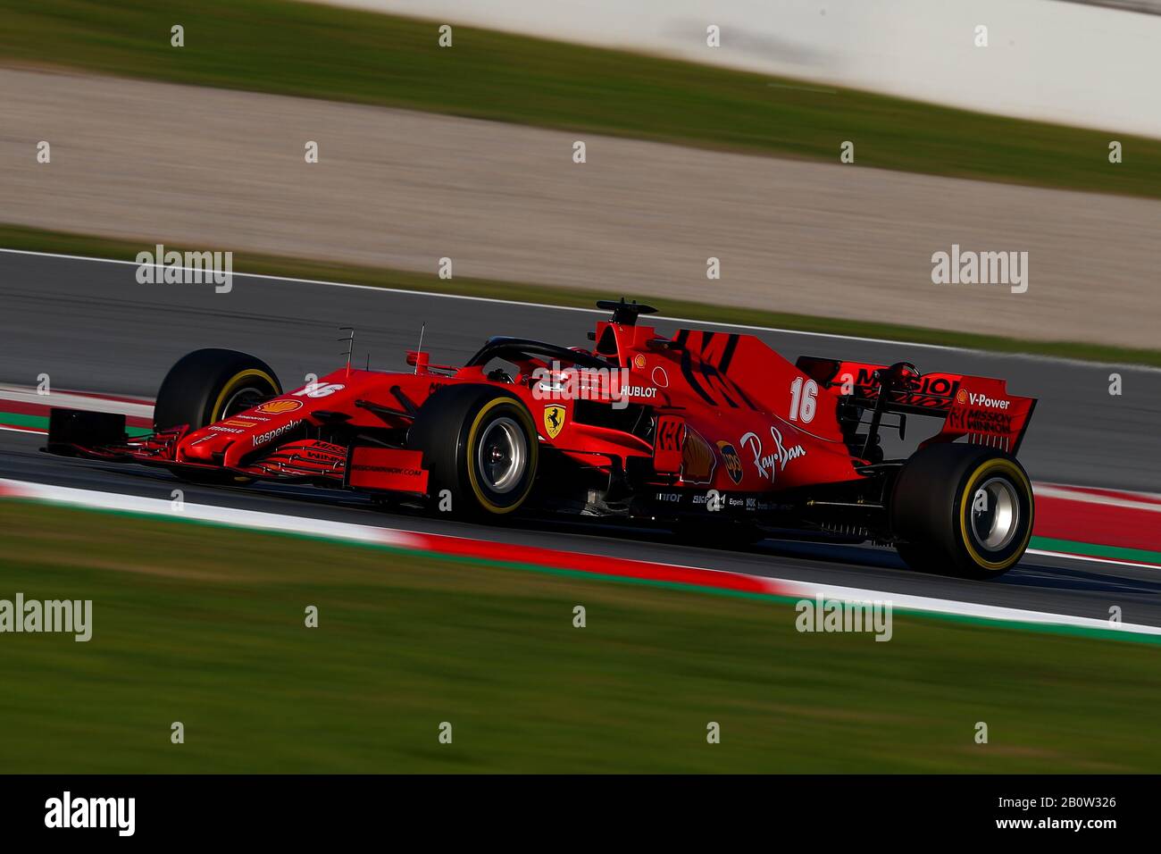 16 Charles Leclerc, Scuderia Ferrari. Formula 1 World Championship 2020, Winter testing days 1 2020 Barcelona, 19-21 febbraio 2020.Foto Federico Ba Foto Stock