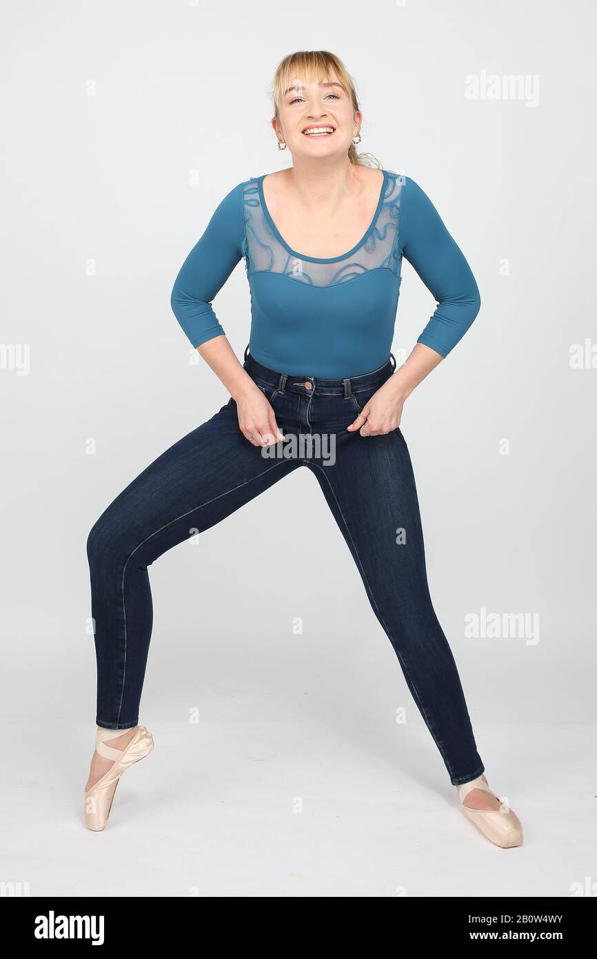 Ballerino in studio Foto Stock