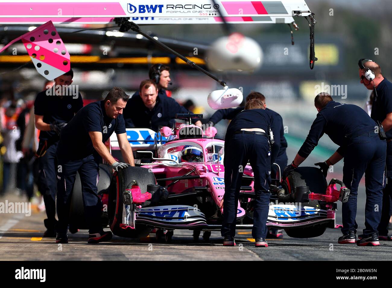 Barcellona, Spagna. 21st Feb, 2020. 18 Lance Stroll, Racing Point F1 Team, Mercedes. Formula 1 World Championship 2020, Winter testing days 1 2020 Barcelona, 21-02-2020 Photo Federico Basile/Insidefoto Credit: Insidefoto srl/Alamy Live News Foto Stock