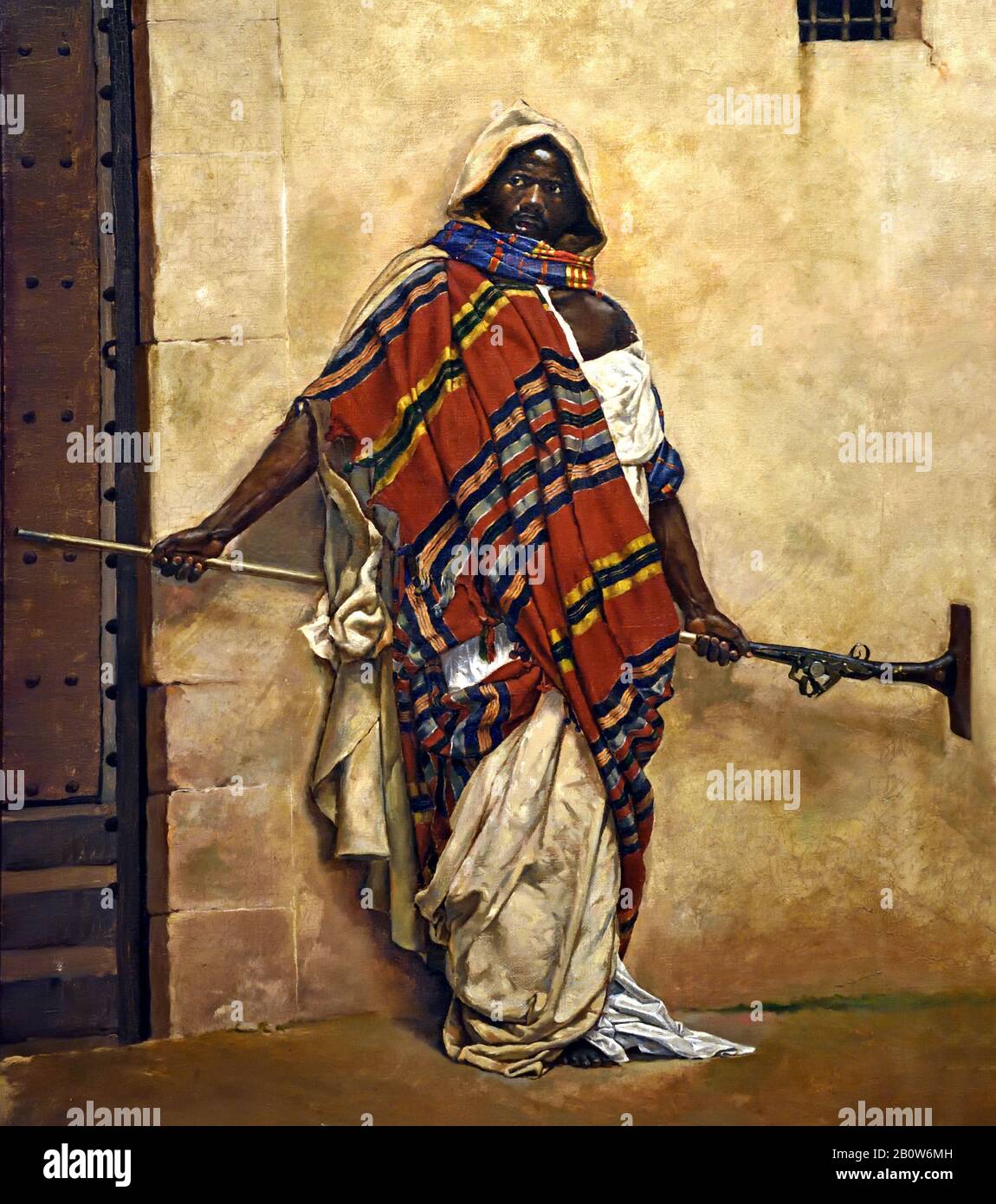 Arab Sentinel (1893) del pittore spagnolo Vicenç Miquel Pous (1875-1929) pittore catalano. Foto Stock