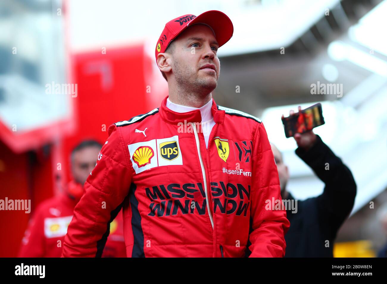 Montemelò, Barcellona - Spagna. Formula 1 test pre-stagione 2020 giorno 3. 21th febbraio 2020 . Sebastian Vettel della Germania e Scuderia Ferrari durante il terzo giorno della F1 Winter Testing Foto Stock