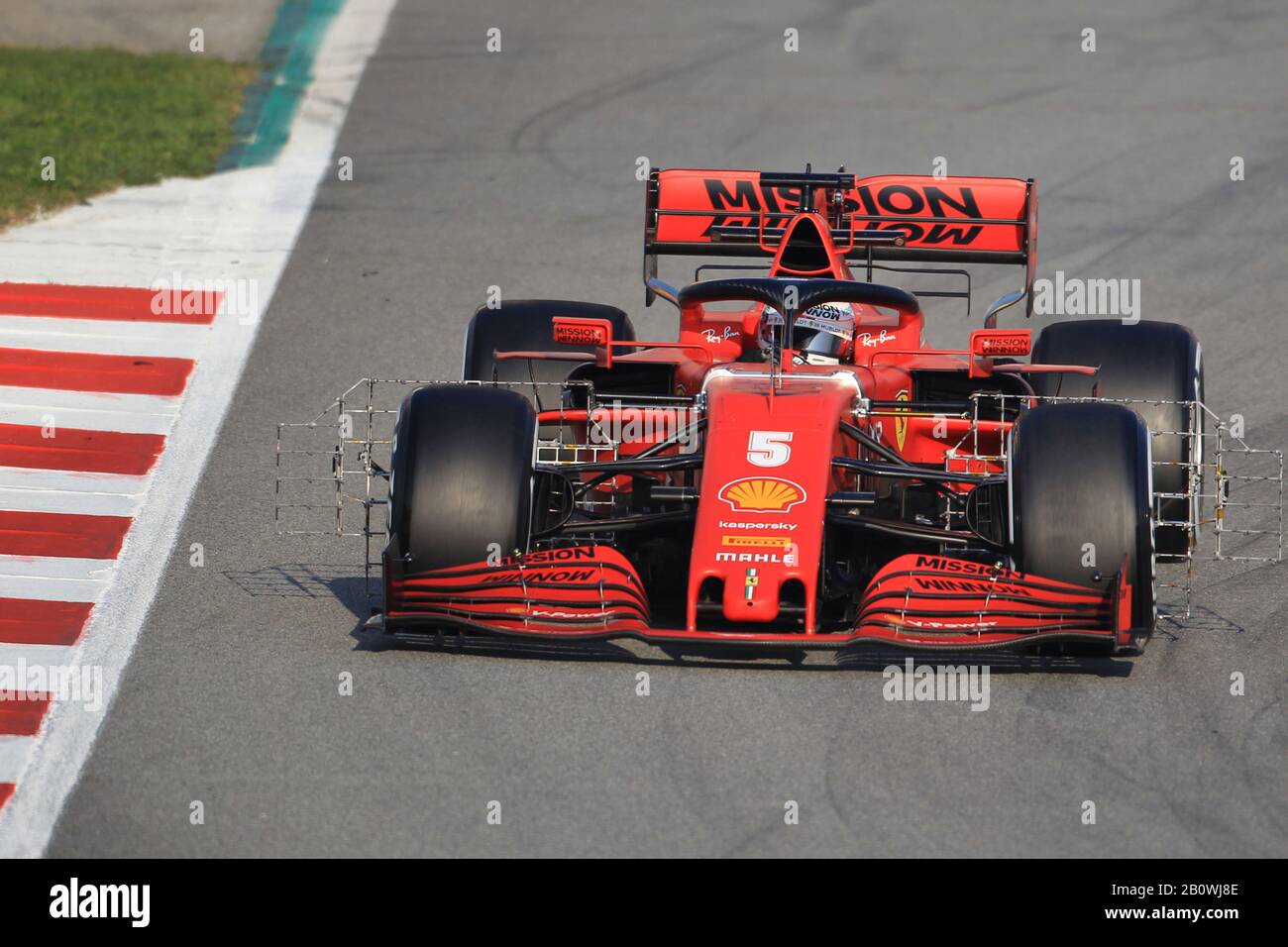 21st Febbraio 2020; Circuito De Barcelona Catalunya, Barcellona, Catalogna, Spagna; Formula 1 Pre Season Test One; Scuderia Ferrari, Sebastian Vettel Foto Stock