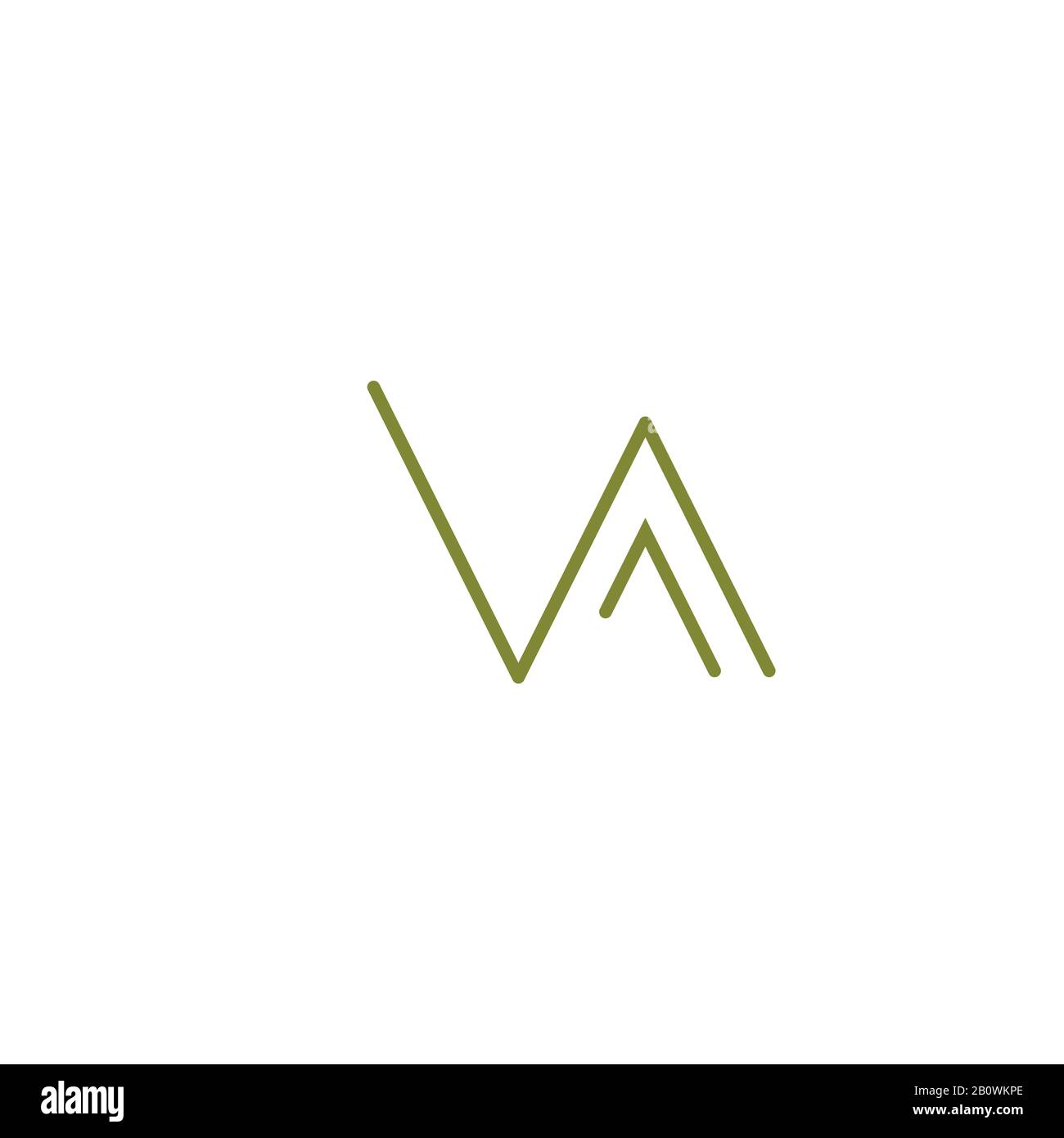 Lettera iniziale un modello di disegno vettoriale logo o na Illustrazione Vettoriale