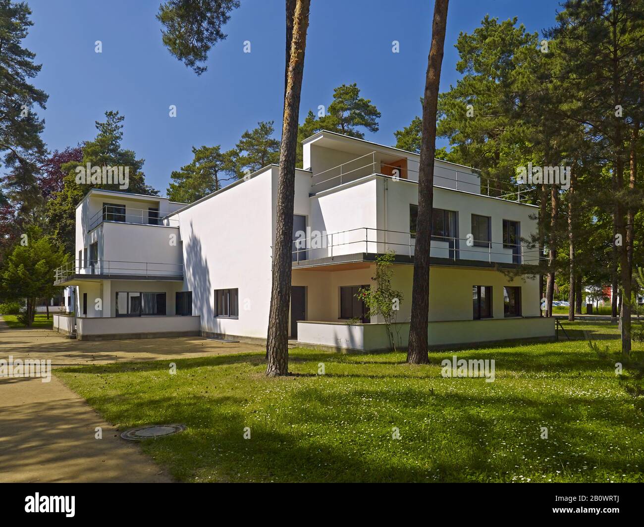 Muche e Schlemmer casa, master case in Dessau Rosslau, Sassonia-Anhalt, Germania, Europa Foto Stock