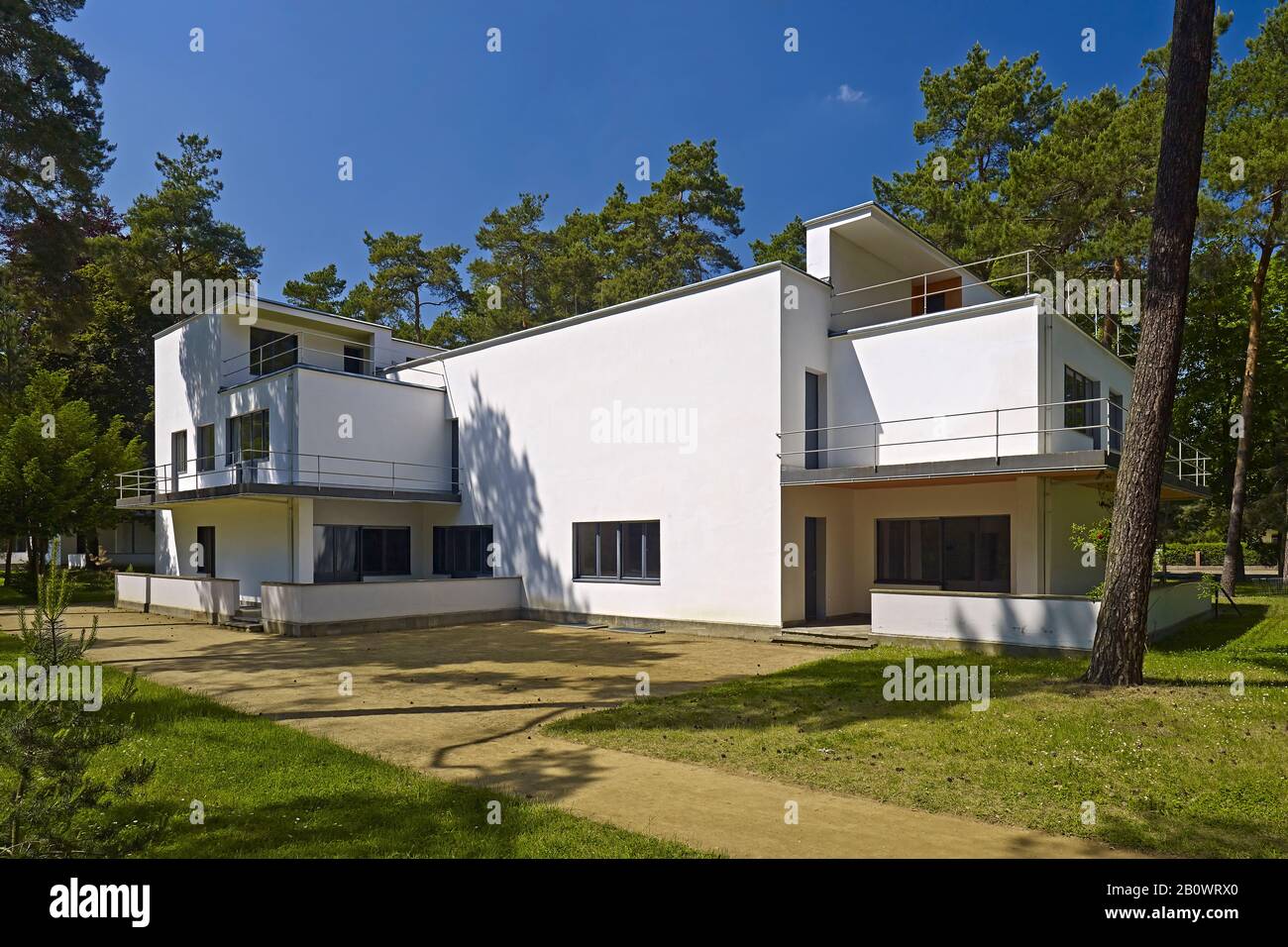 Muche e Schlemmer casa, master case in Dessau Rosslau, Sassonia-Anhalt, Germania, Europa Foto Stock