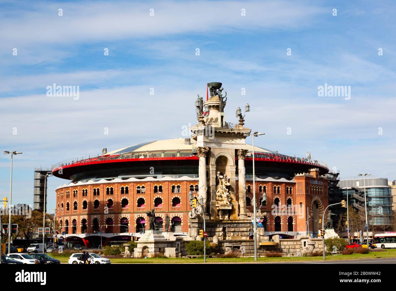 L'Arenas De Barcelona, Place D'Espanya, Barcellona, Catalunya, Spagna Foto Stock