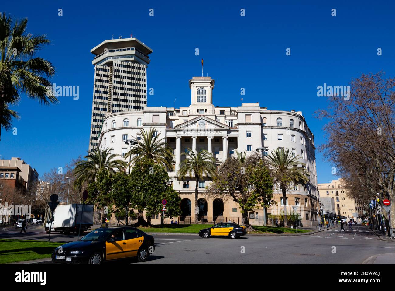 Edificio della sede Naval de Catauna, Barcellona, Catalunya, Spagna Foto Stock