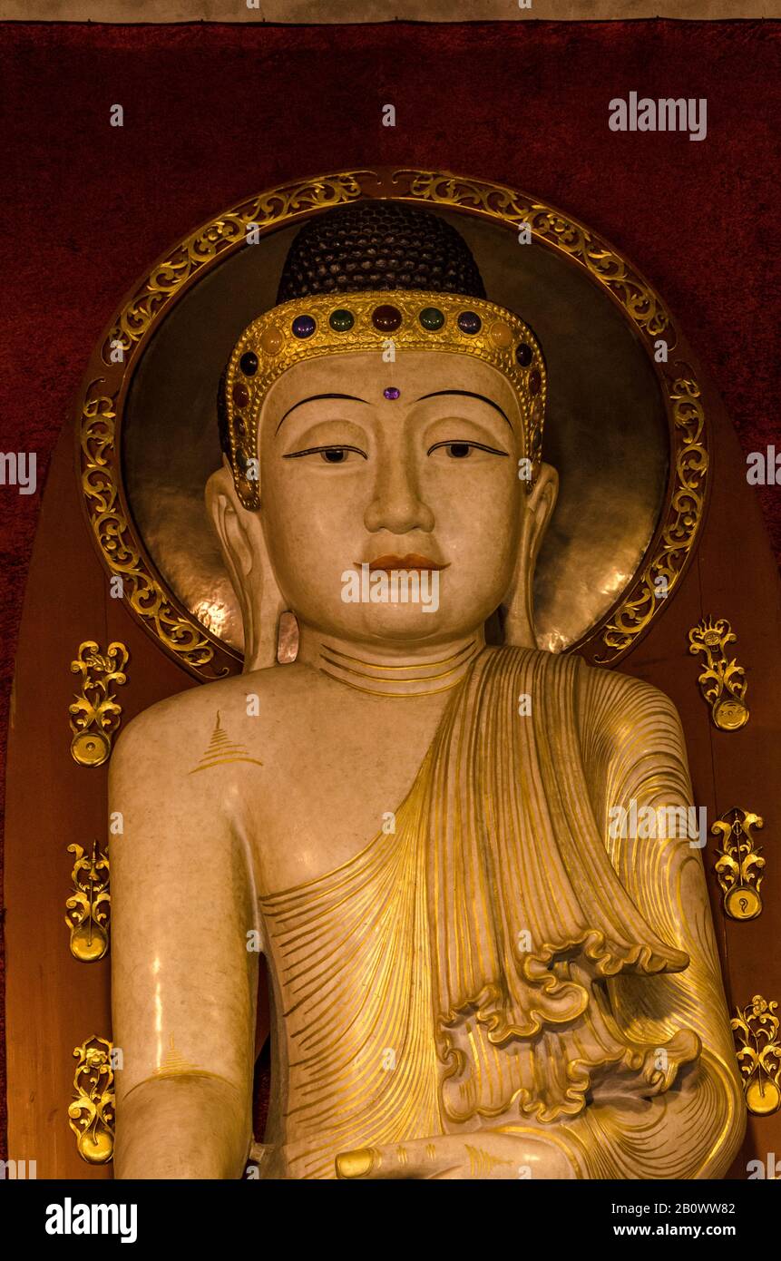 Buddha, scultura, tempio di Jing'an, Shanghai, Cina, Asia Foto Stock