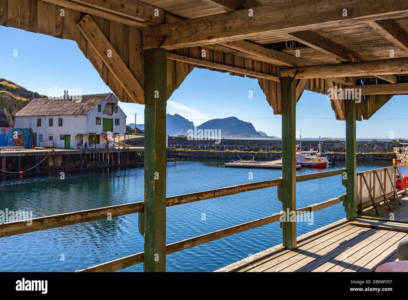 Il vecchio villaggio di Nyksund a pareraalen. Foto Stock