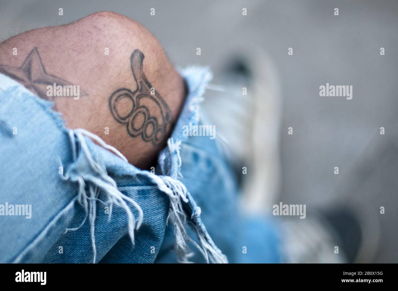 Tattoos On Leg Immagini E Fotos Stock Alamy