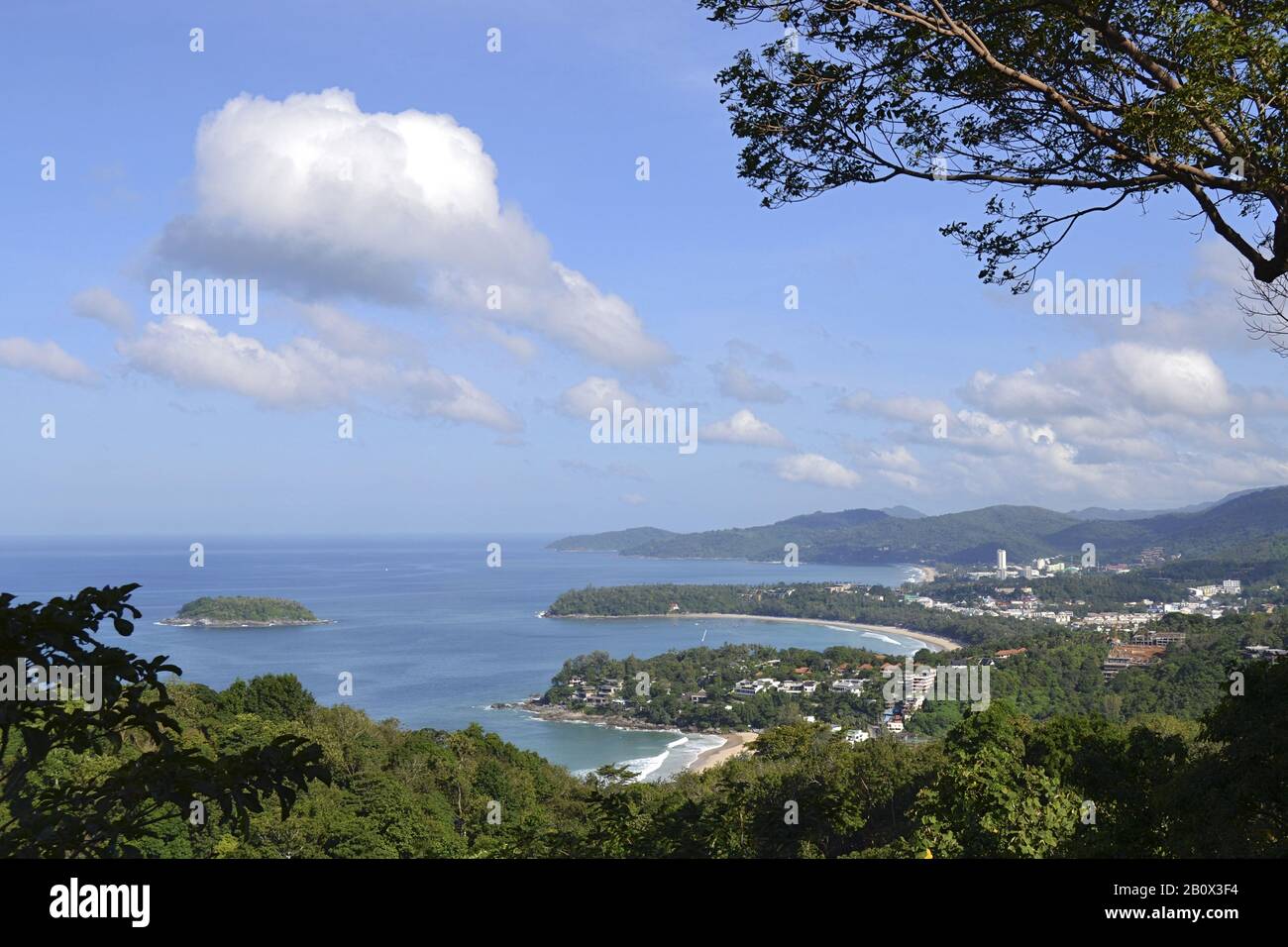 Vista Di Kata Beach, Phuket Island, Thailandia Del Sud, Asia Del Sud-Est, Foto Stock