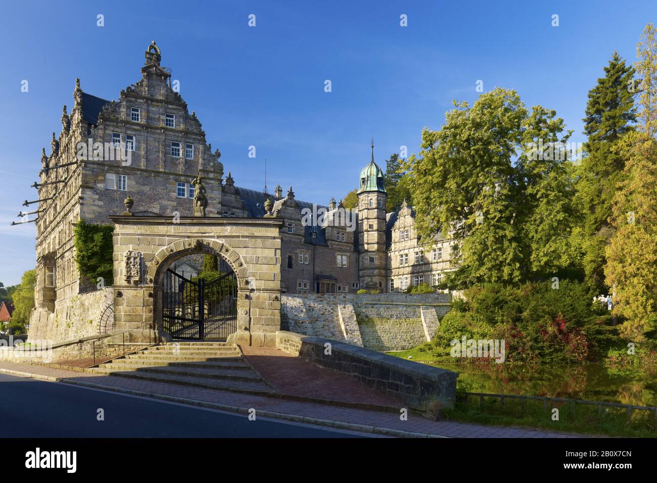 Castello Di Hämelschenburg A Emmerthal, Weser Uplands, Bassa Sassonia, Germania, Foto Stock