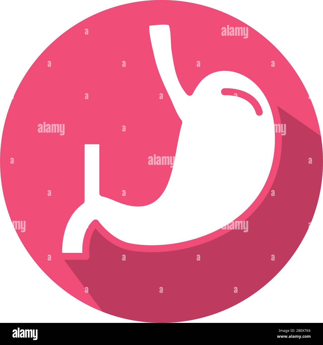 icona a forma di blocchetto di organo umano dello stomaco Illustrazione Vettoriale