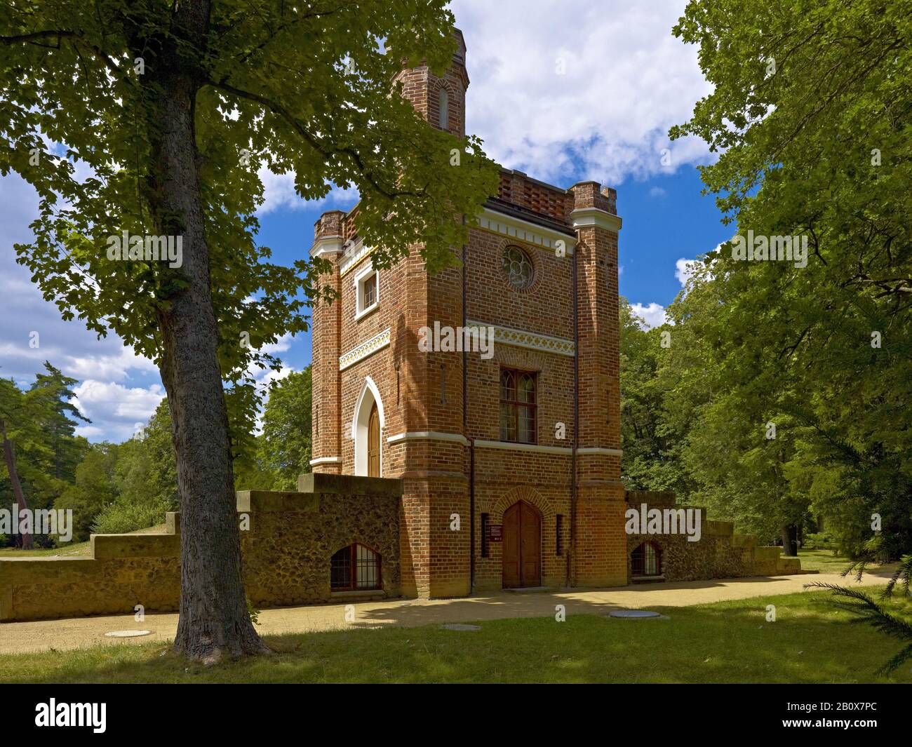 Casa di serpente padiglione giardino nel parco Luisium vicino Dessau, Sassonia-Anhalt, Germania, Foto Stock
