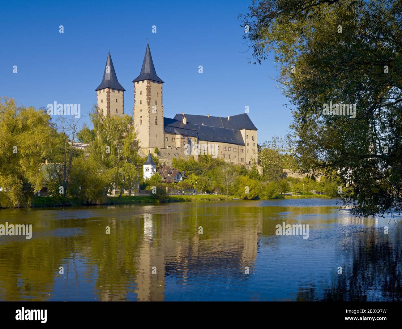 Castello Di Rochlitz Sul Mulde, Rochlitz, Sassonia, Germania, Foto Stock
