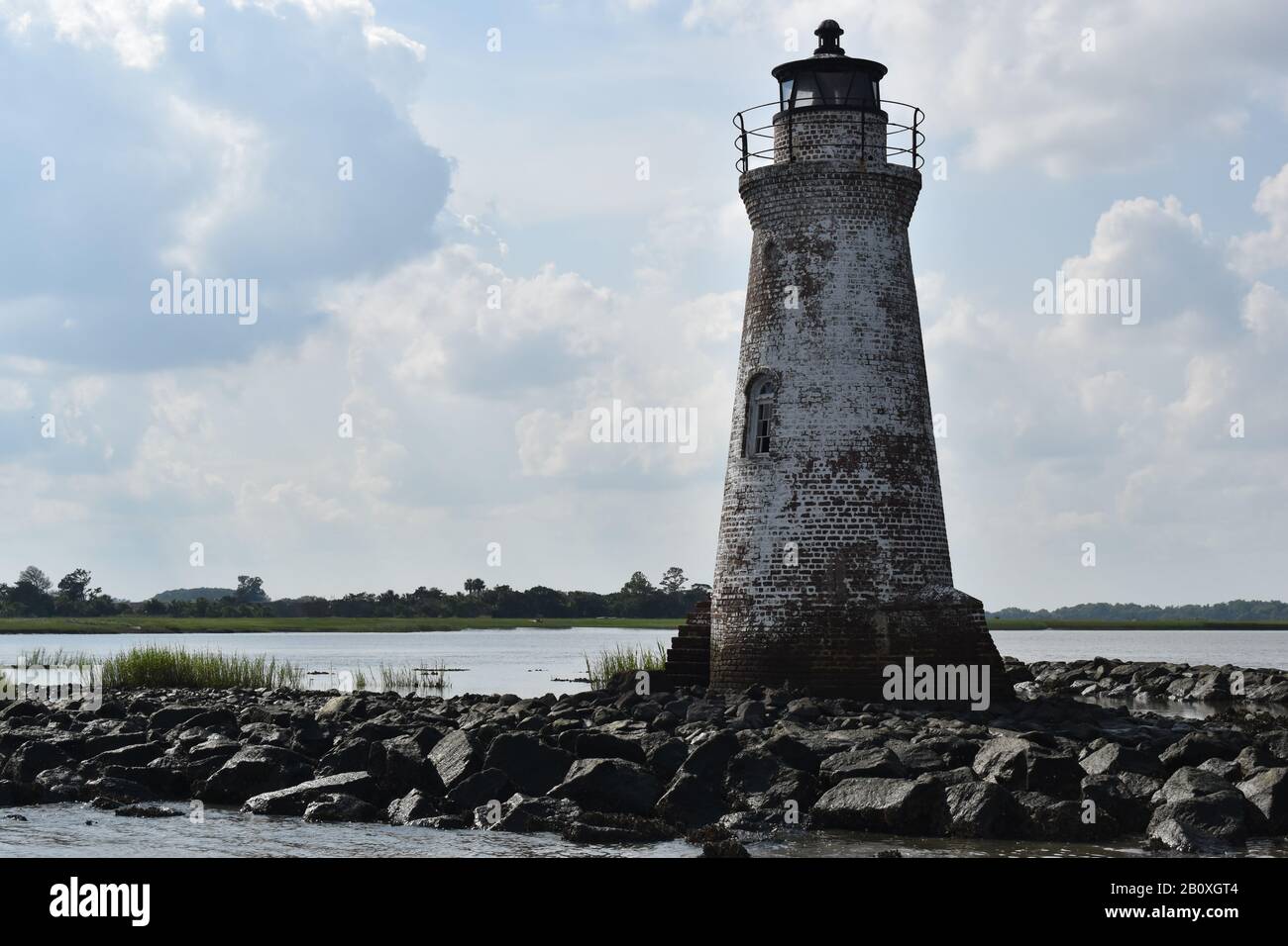 Cockspur Island faro nel fiume Savanna in Georgia Stati Uniti Foto Stock