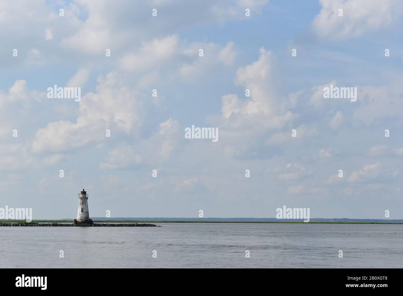 Cockspur Island faro nel fiume Savanna in Georgia Stati Uniti Foto Stock