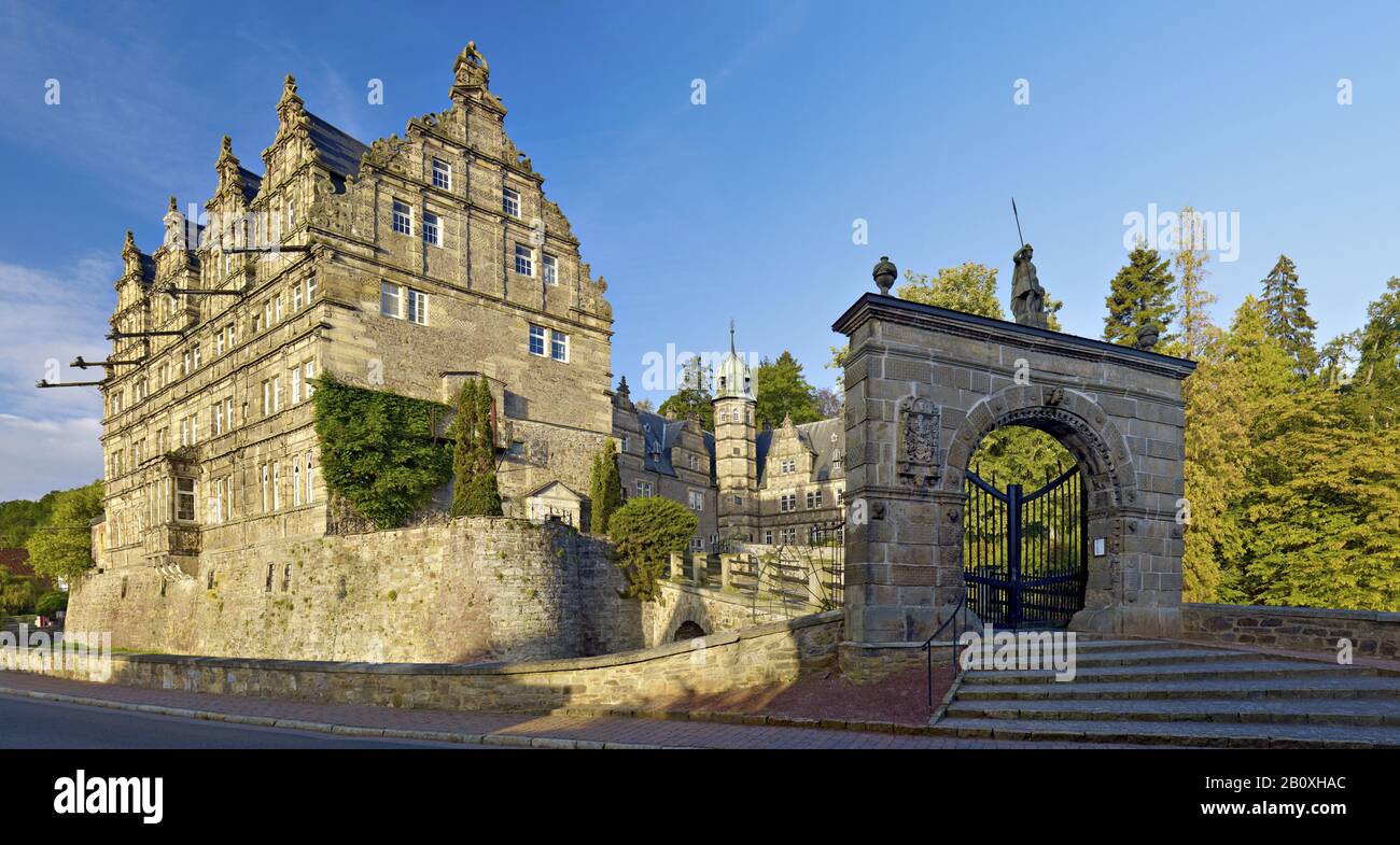 Castello Di Hämelschenburg A Emmerthal, Weser Uplands, Bassa Sassonia, Germania, Foto Stock