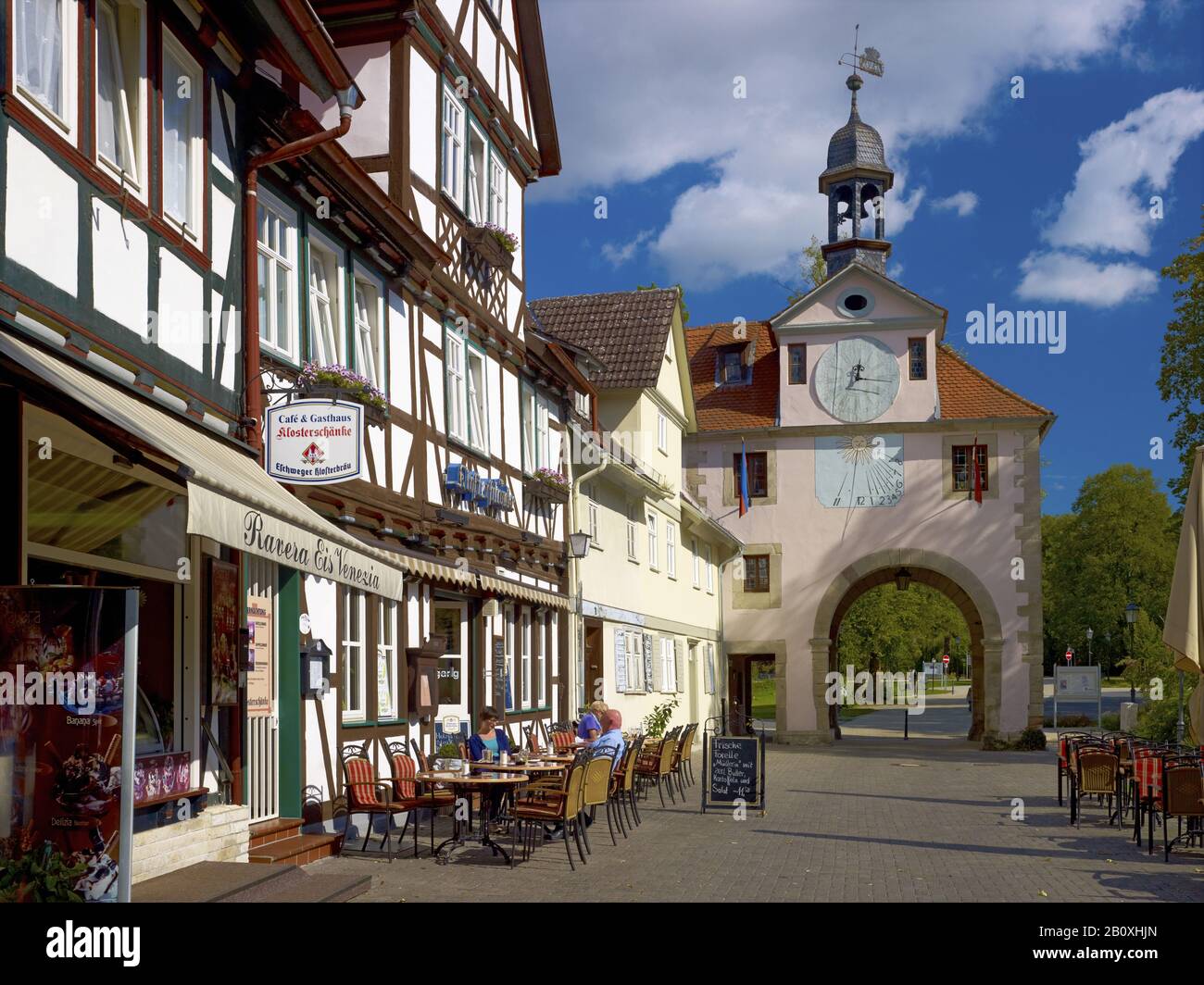 Södertor Con Klosterschänke, Bad Sooden-Allendorf, Werra-Meißner-Kreis, Hesse, Germania, Foto Stock