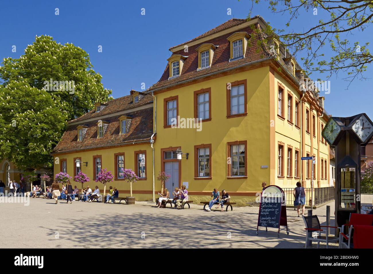 Wittumspalais Presso Theaterplatz, Weimar, Turingia, Germania, Foto Stock