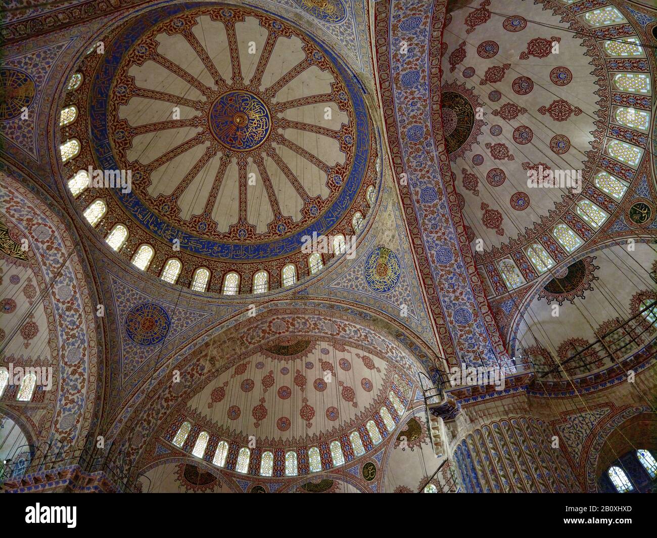 Cupola Della Moschea Del Sultano Ahmed, Moschea Blu, Istanbul, Regione Di Marmara, Turchia, Foto Stock