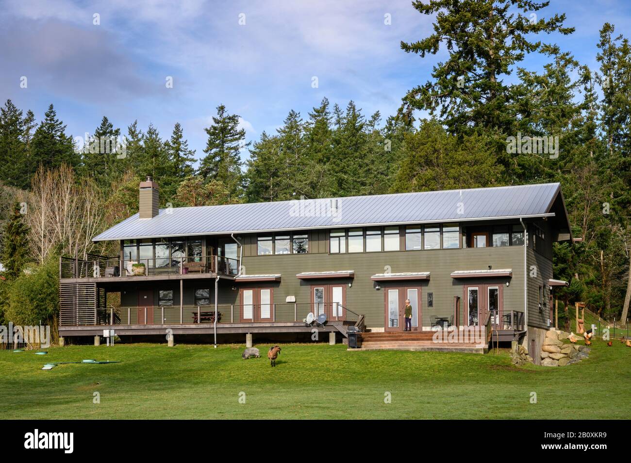 Pebble Cove Farm Inn Sull'Isola Di Orcas, Le Isole Di San Juan, Washington. Foto Stock