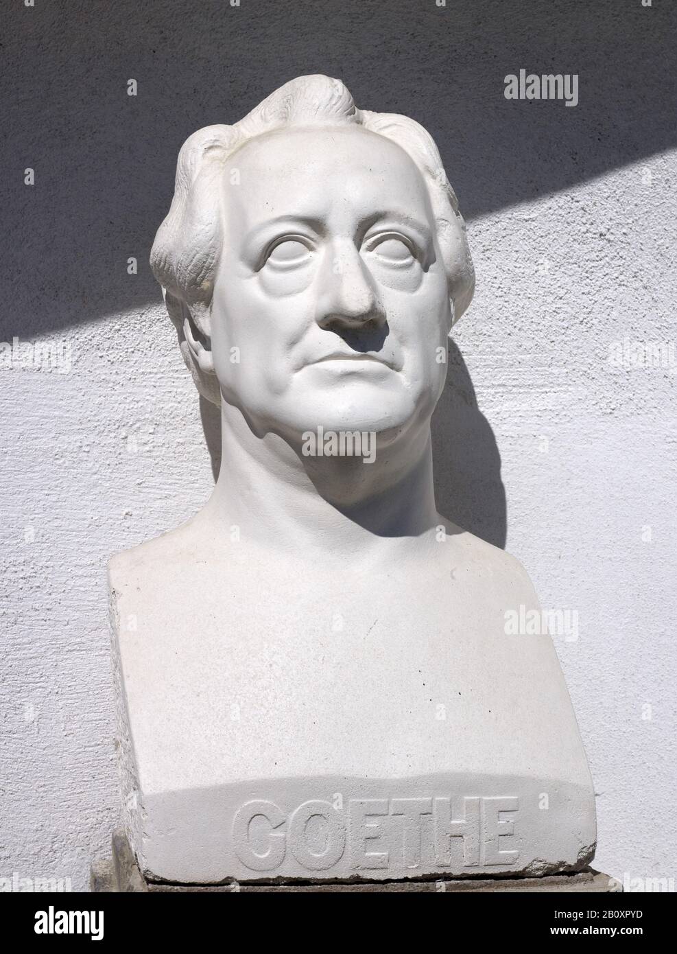 Busto Di Goethe, Bad Berka, Turingia, Germania, Foto Stock