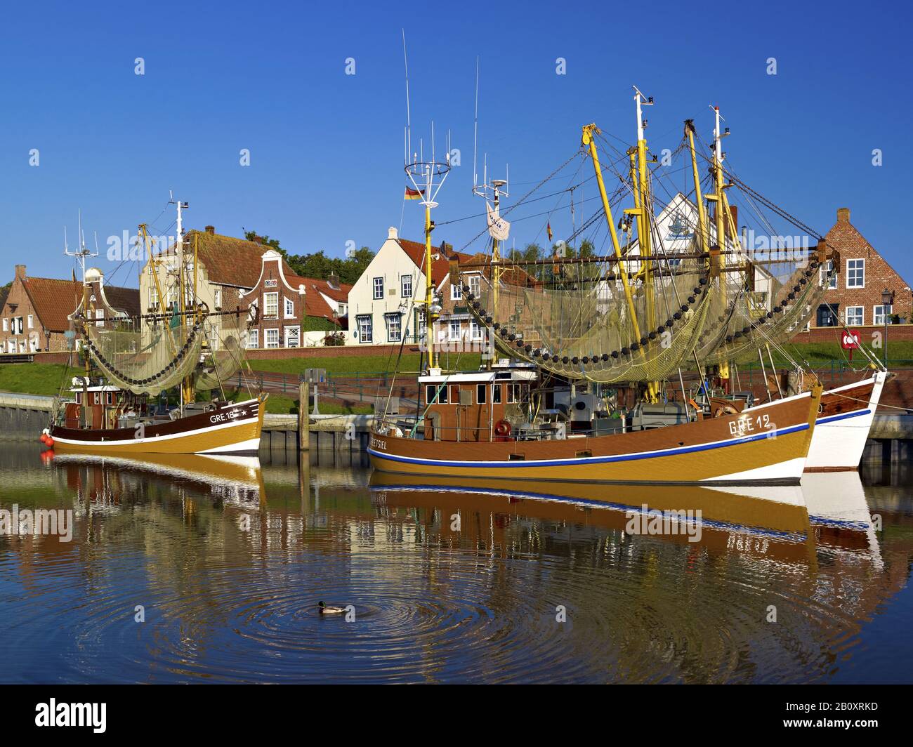 Porto Di Greetsiel, Frisia Orientale, Bassa Sassonia, Germania, Foto Stock