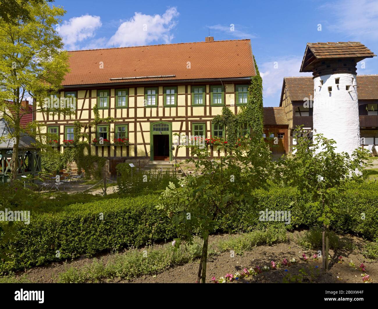 Museo all'aperto Hohenfelden, Ilmkreis, Turingia, Germania, Foto Stock