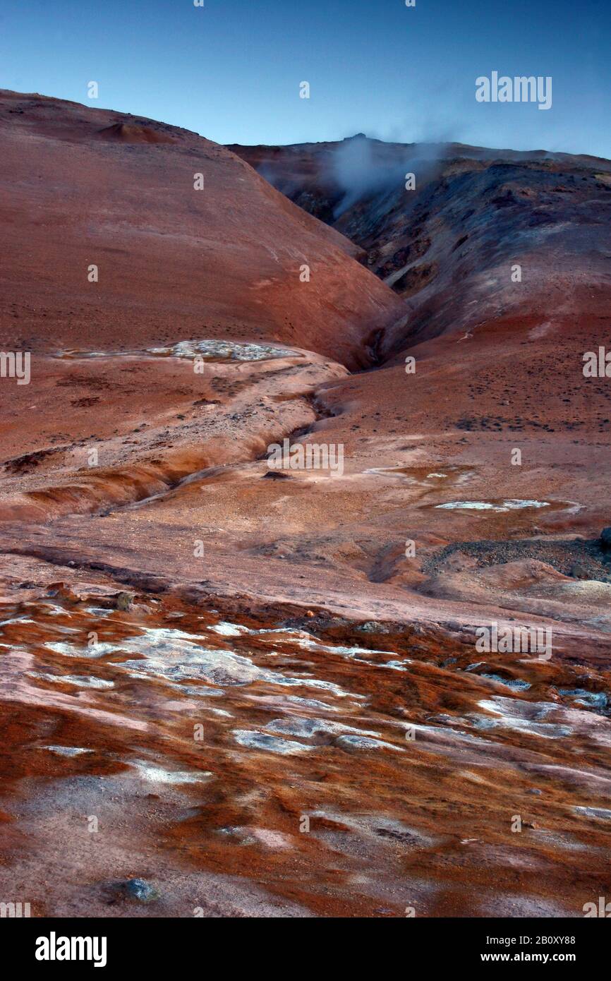 Area vulcanica di Krafla, Islanda Foto Stock