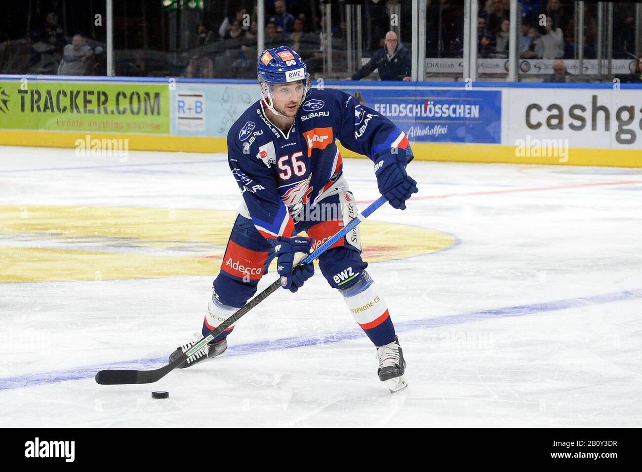 21.2.2020, Zürich, Hallenstadion, NL: ZSC Lions - HC Ambrì Piotta, difensore Maxim Noreau (ZSC)ZSC gioca a casa vs HC Ambri-Piotta per uno degli ultimi giochi a casa nella stagione normale NLA 2020. ZSC Lions Zurich ospita HC Ambri Piotta. I Lions hanno vinto 3-1 dopo una partita dura. (Foto Di Sergio Brunetti/Pacific Press) Foto Stock