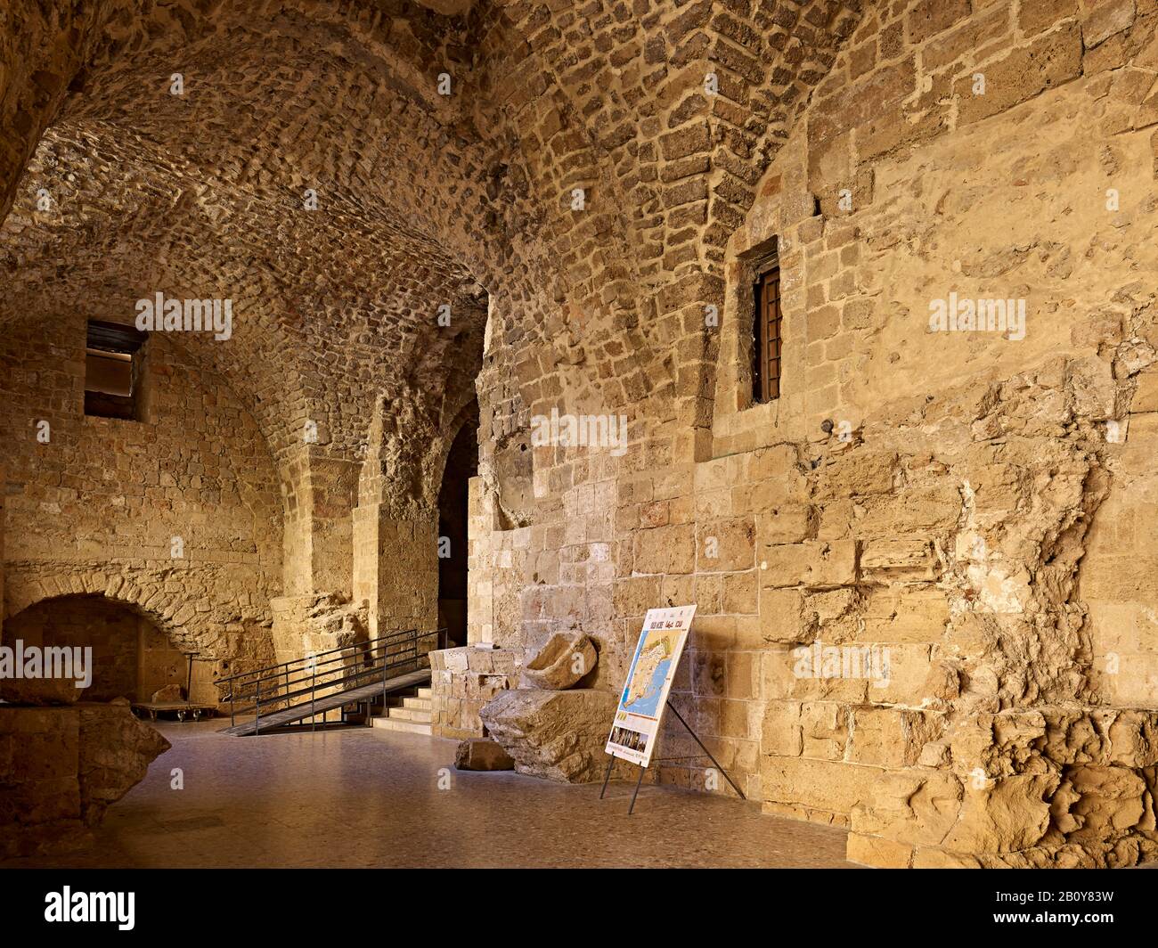 Cittadella di Akko nei pressi di Haifa sul Mar Mediterraneo, Israele, Medio Oriente, Foto Stock