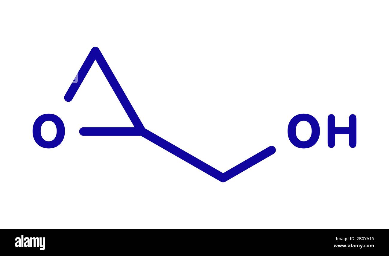 Molecola di glicidolo, illustrazione Foto Stock