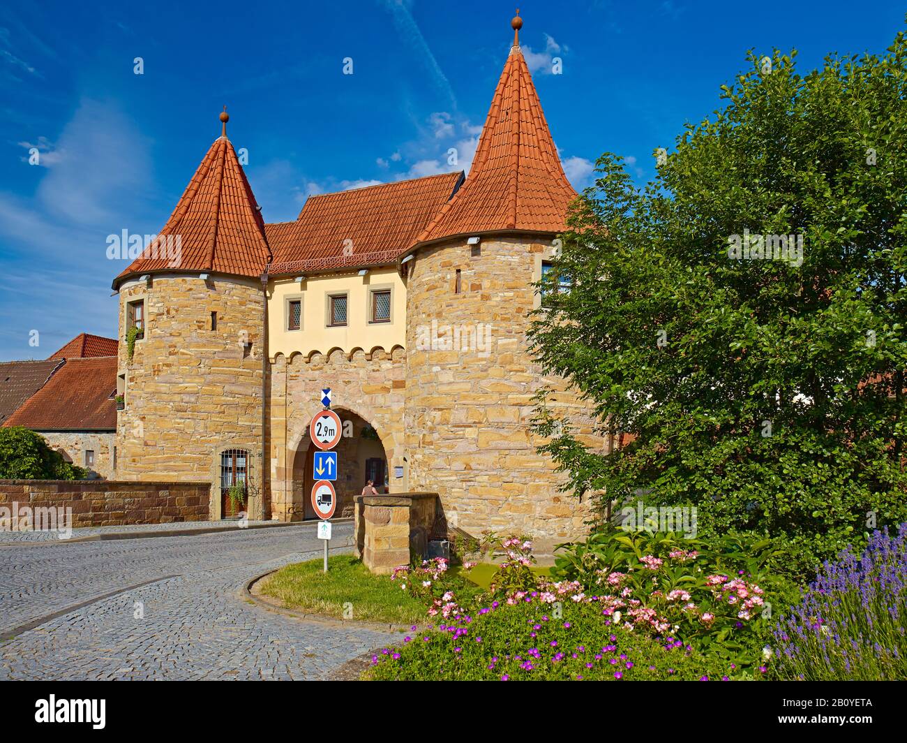 Obertor Di Prichsenstadt, Bassa Franconia, Distretto Di Kitzingen, Baviera, Germania, Foto Stock