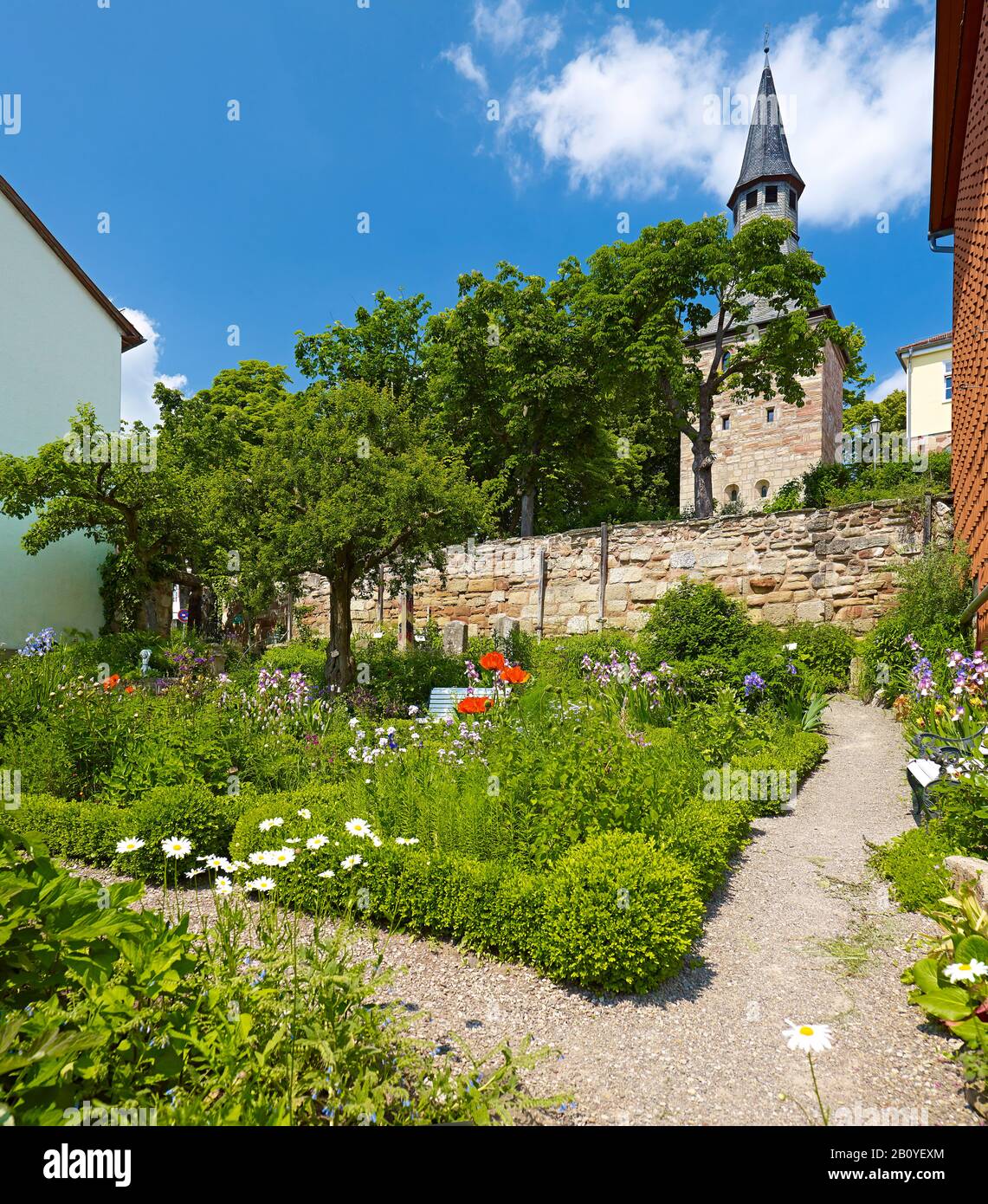Sophiengarten, nel centro storico di Eschwege, Werra-Meißner-Kreis, Hesse, Germania, Foto Stock