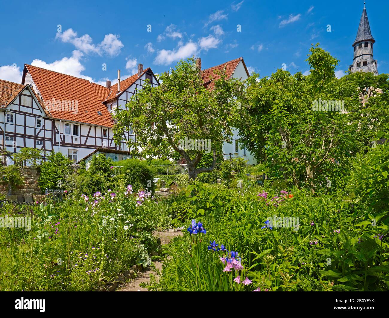 Sophiengarten, nel centro storico di Eschwege, Werra-Meißner-Kreis, Hesse, Germania, Foto Stock