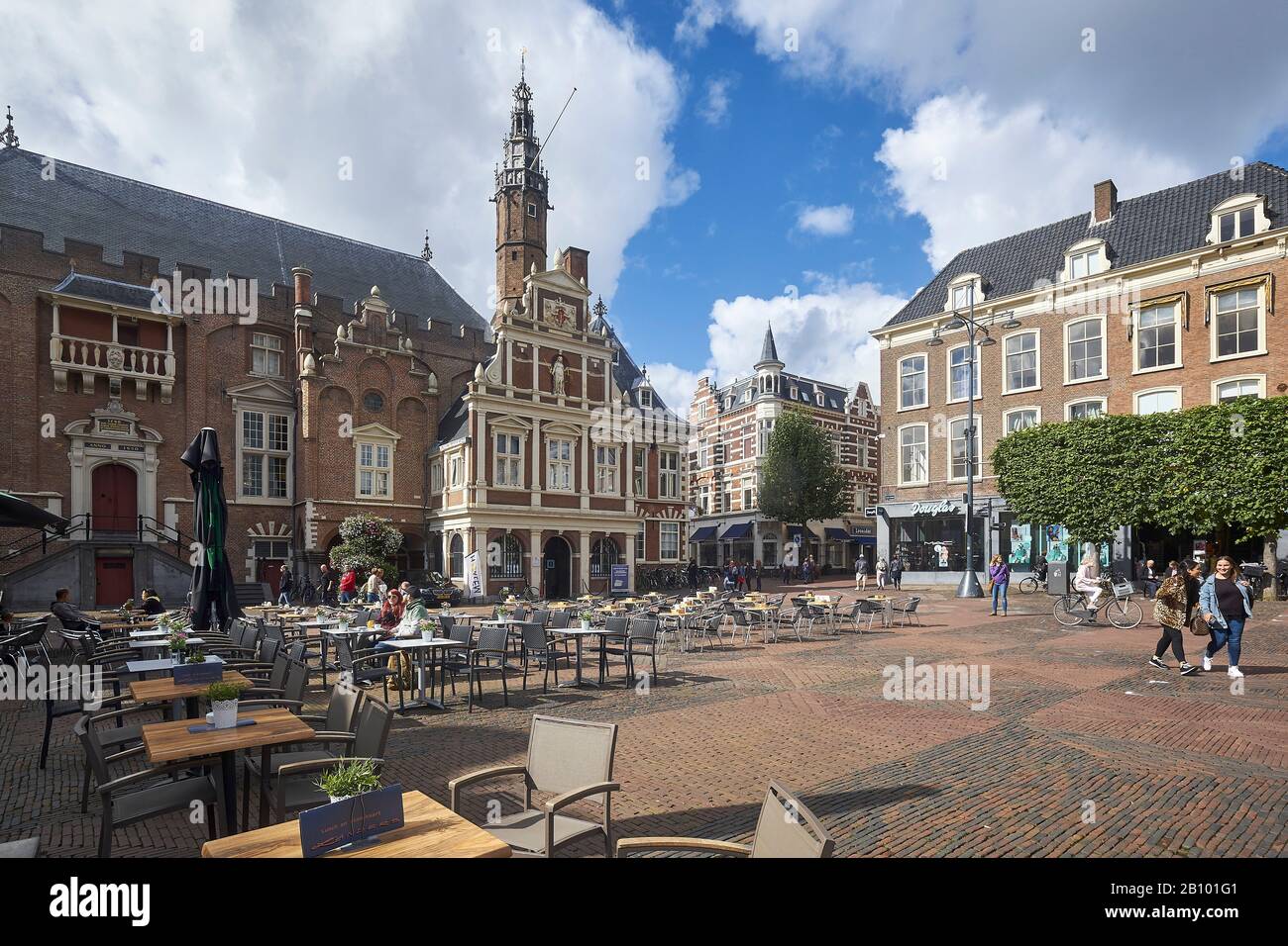 City Hall A Grote Markt, Haarlem, North Holland, Paesi Bassi Foto Stock