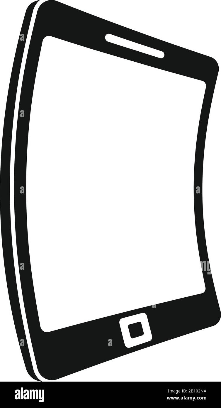 Icona del display elettronico flessibile. Semplice illustrazione dell'icona elettronica flessibile del vettore di visualizzazione per il disegno di fotoricettore isolato su sfondo bianco Illustrazione Vettoriale