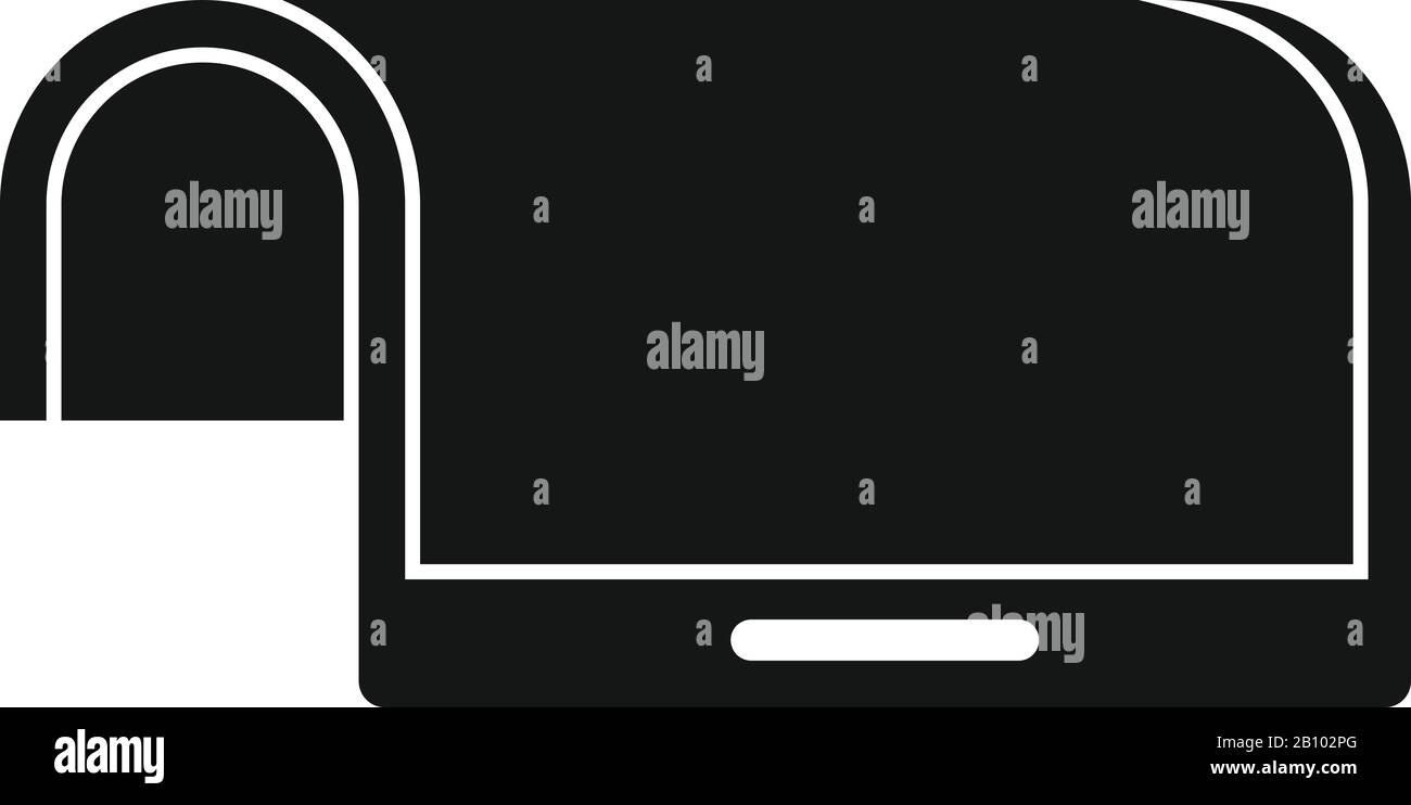 Icona dispositivo di visualizzazione flessibile. Semplice illustrazione dell'icona vettoriale del dispositivo di visualizzazione flessibile per la progettazione Web isolata su sfondo bianco Illustrazione Vettoriale