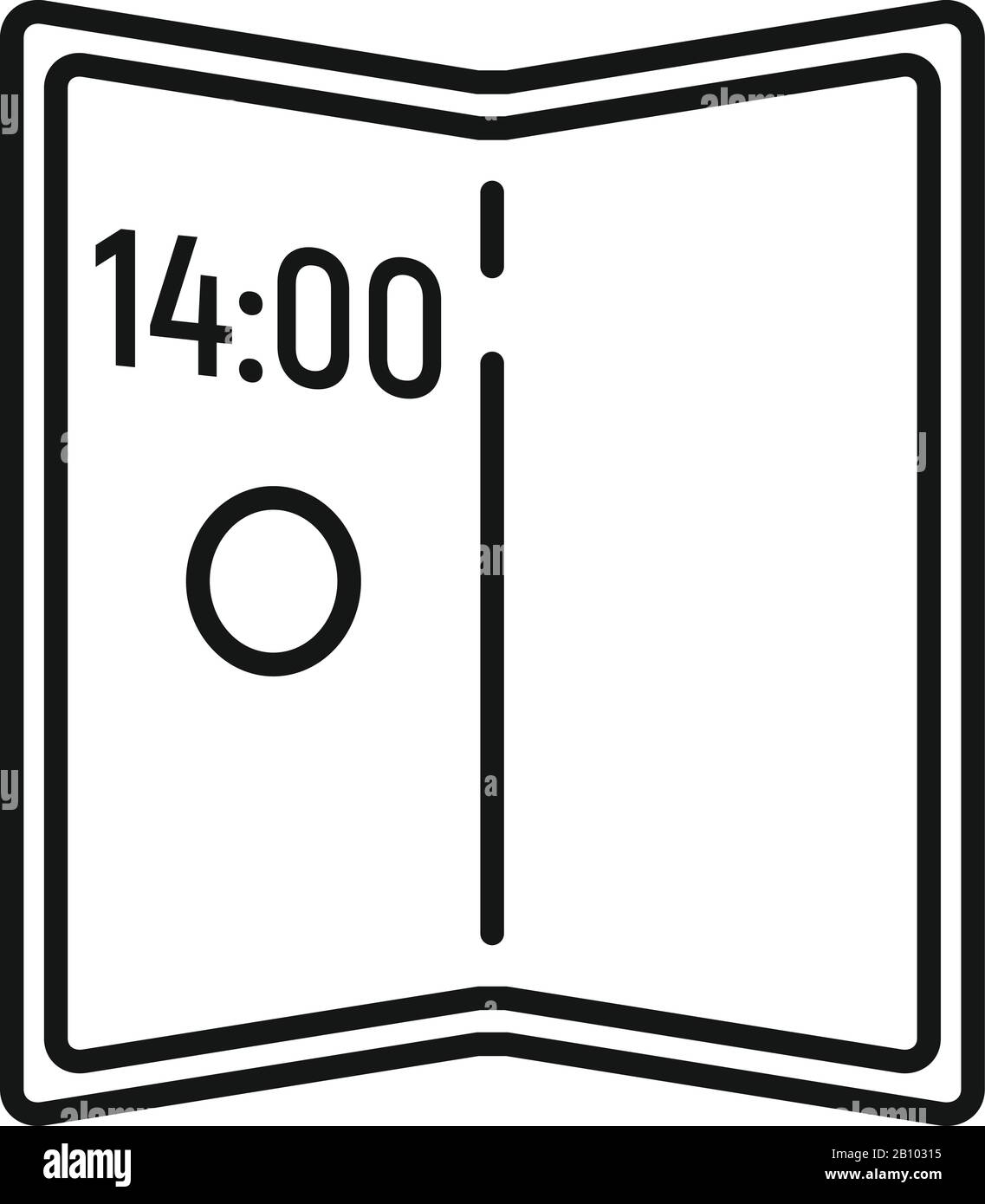 Icona del display artificiale pieghevole. Icona vettoriale del display artificiale pieghevole per il design del Web isolato su sfondo bianco Illustrazione Vettoriale