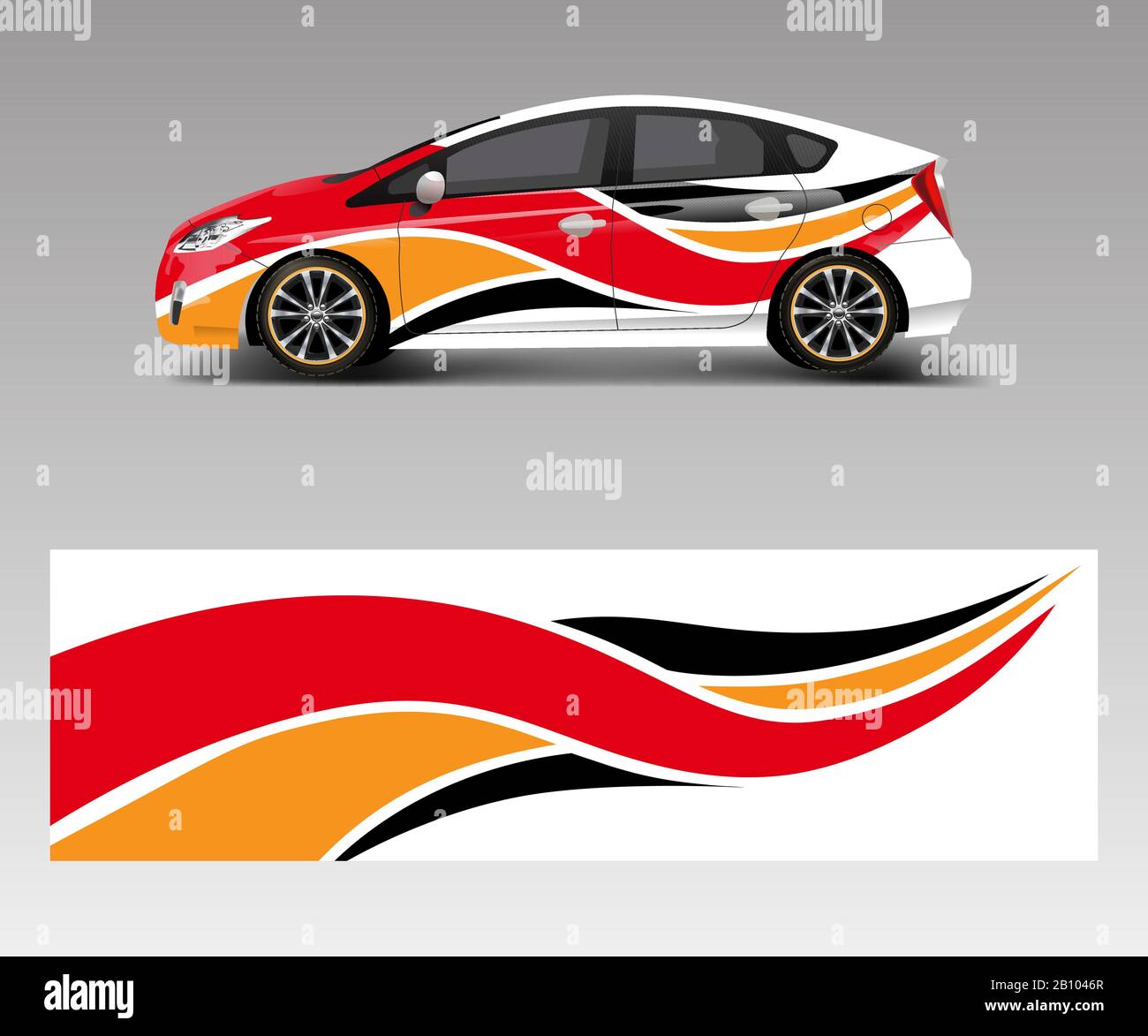 vettore adesivo per avvolgimento auto. adesivi per auto moderne