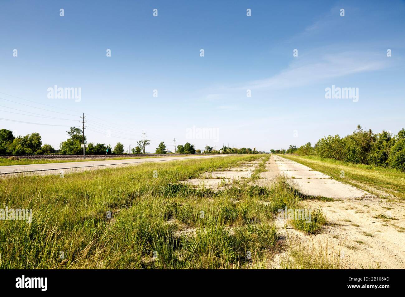 La storica Route 66, Illinois, Stati Uniti d'America Foto Stock