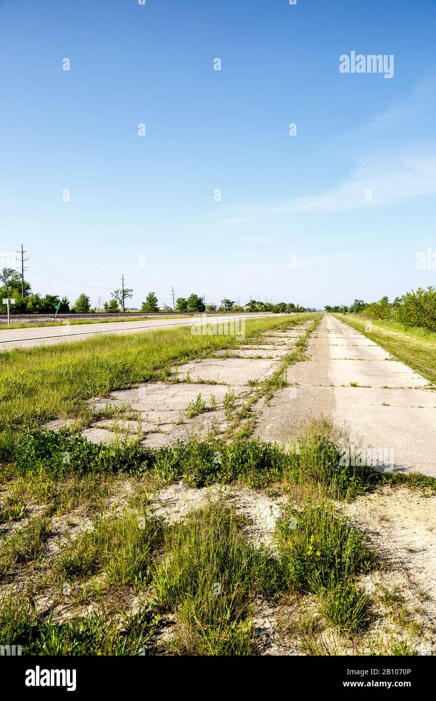 La storica Route 66, Illinois, Stati Uniti d'America Foto Stock