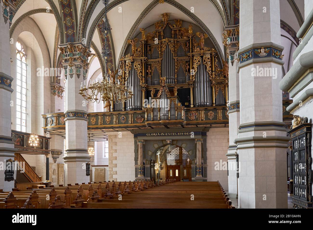 Fritzsche / Schuke organo nella Marienkirche, Wolfenbüttel, Bassa Sassonia, Germania Foto Stock