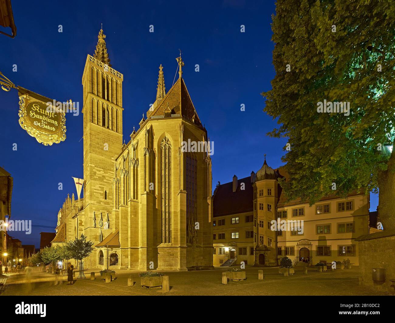 Chiesa Di San Giacomo, Rothenburg Ob Der Tauber, Franconia Media, Baviera, Germania Foto Stock