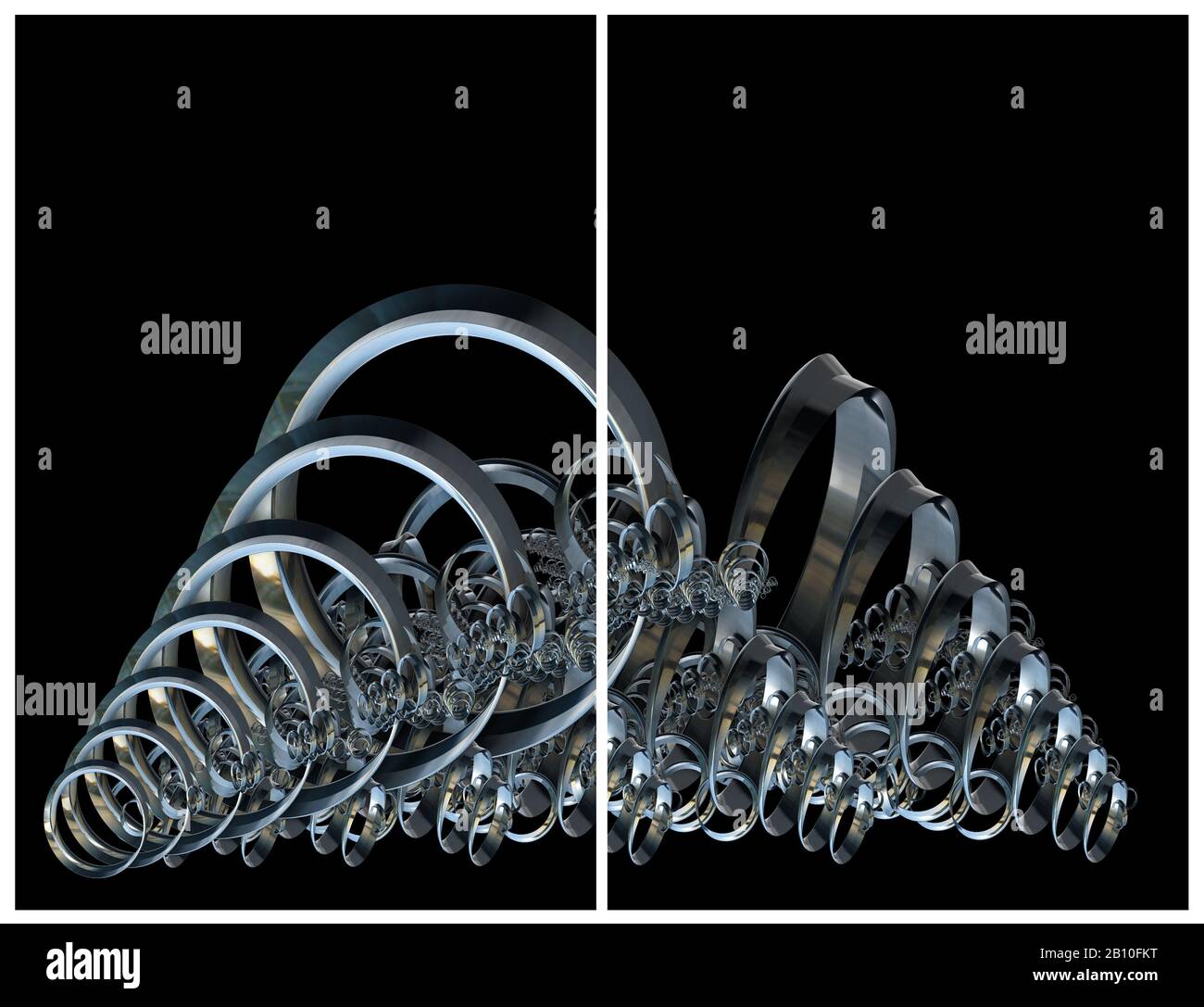 Tecnologia astratta con elemento 3D Foto Stock
